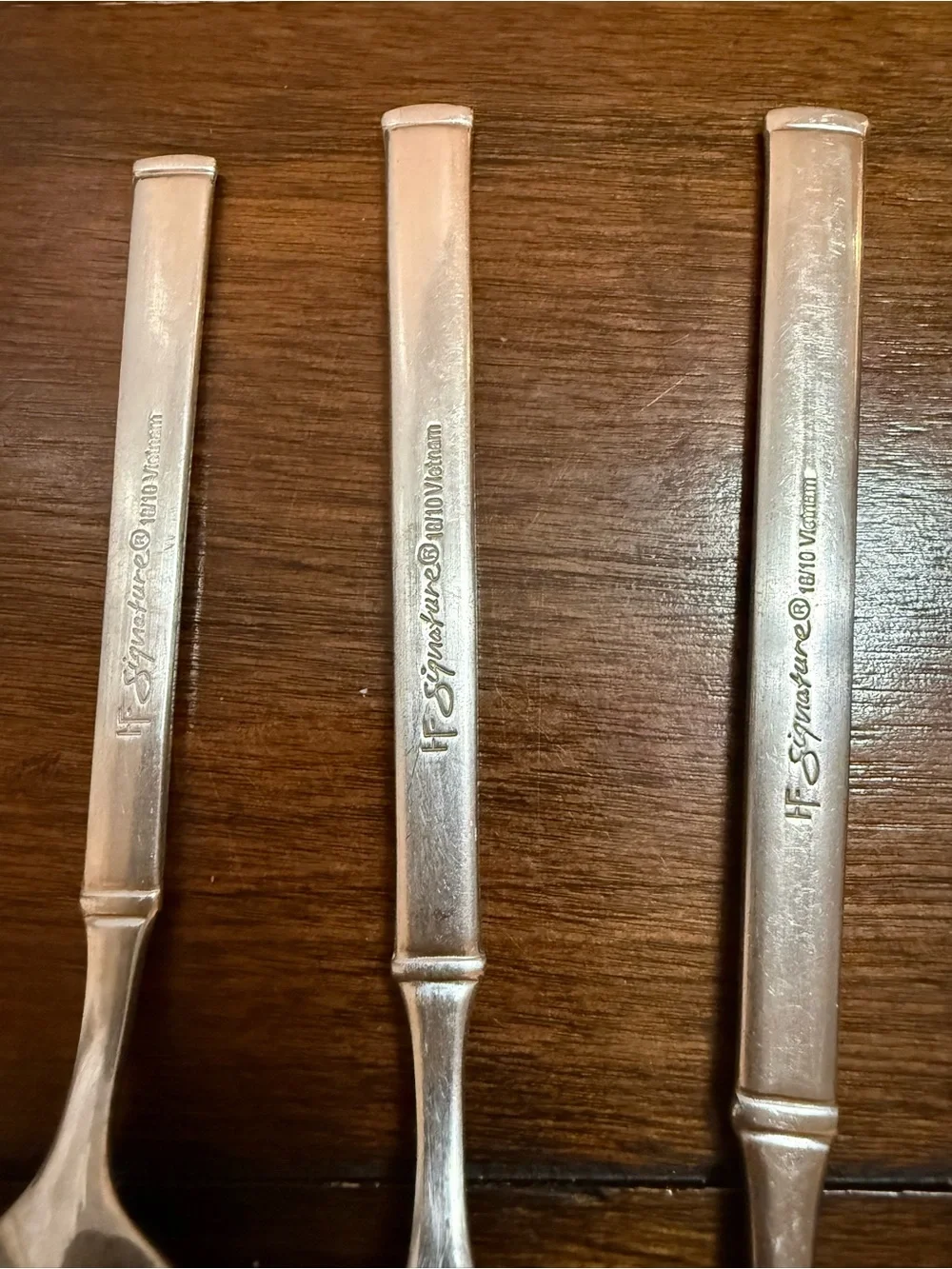 HF SIGNATURE HANFORD FORGE SATIN STAINLESS FLATWARE 29 PIECE SET